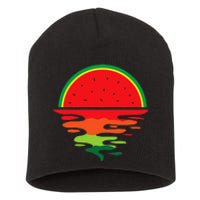 Watermelon Summer Sunset Water Fruit Sunset Watermelon Short Acrylic Beanie