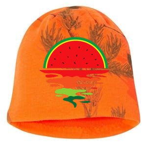 Watermelon Summer Sunset Water Fruit Sunset Watermelon Kati - Camo Knit Beanie