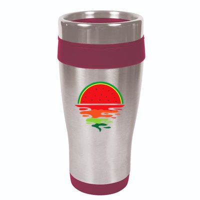 Watermelon Summer Sunset Water Fruit Sunset Watermelon 16oz Travel Tumbler