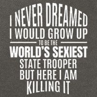WorldS Sexiest State Trooper Gift Idea Cotton Canvas Backpack