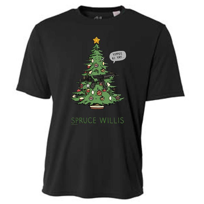 Willis spruce Scary Xmas tree Family Pajamas  Cooling Performance Crew T-Shirt