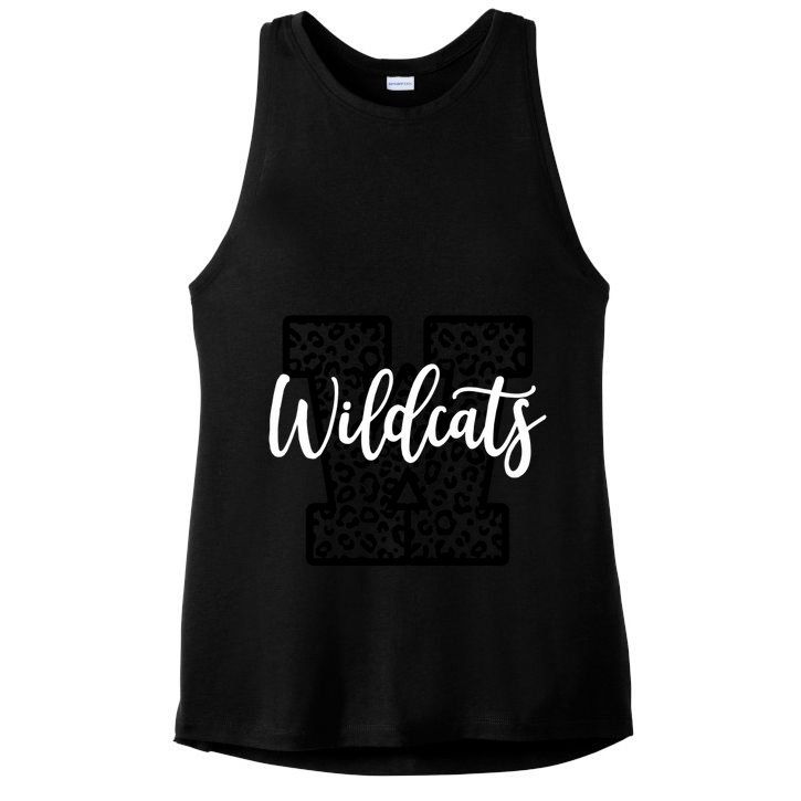 Wildcats School Spirit Mascot Leopard Cheer Fan Game Day Funny Gift Ladies PosiCharge Tri-Blend Wicking Tank