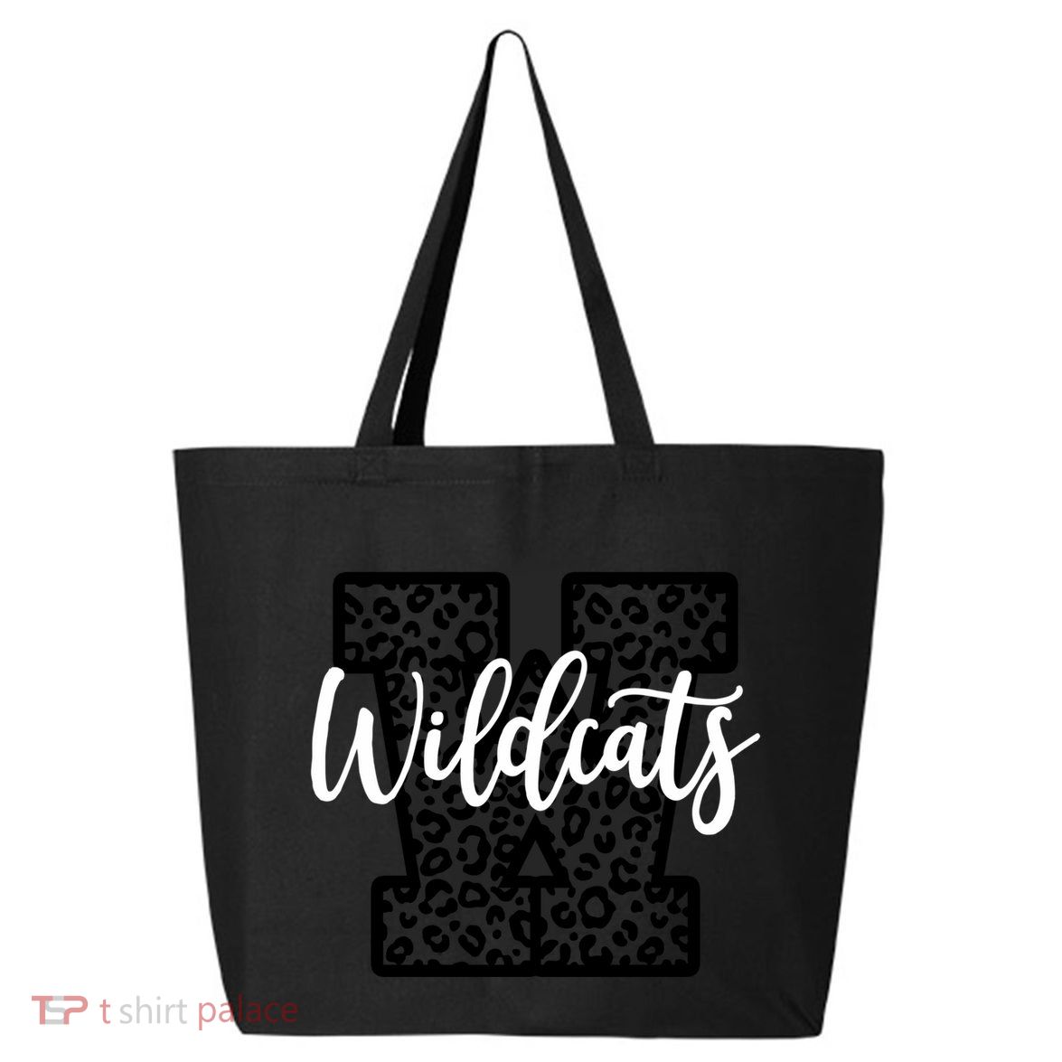 Wildcats School Spirit Mascot Leopard Cheer Fan Game Day Funny Gift 25L Jumbo Tote