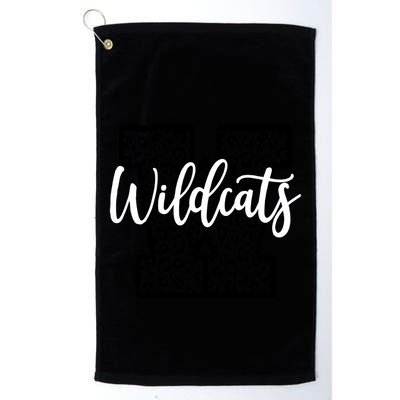 Wildcats School Spirit Mascot Leopard Cheer Fan Game Day Funny Gift Golf Towel