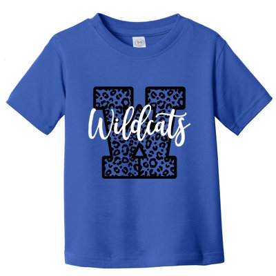 Wildcats School Spirit Mascot Leopard Cheer Fan Game Day Funny Gift Toddler T-Shirt