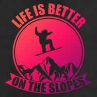 Winter Sport Snowboarding Life Is Better On The Slopes Gift 11oz C Handle Ceramic Mug