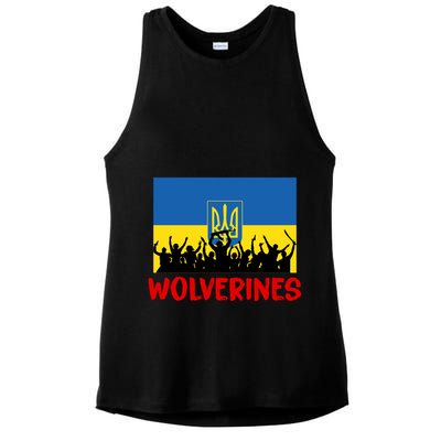 Wolverines Soldier Support Peace Stand Up Ladies PosiCharge Tri-Blend Wicking Tank