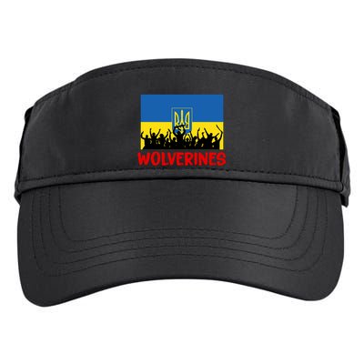 Wolverines Soldier Support Peace Stand Up Adult Drive Performance Visor