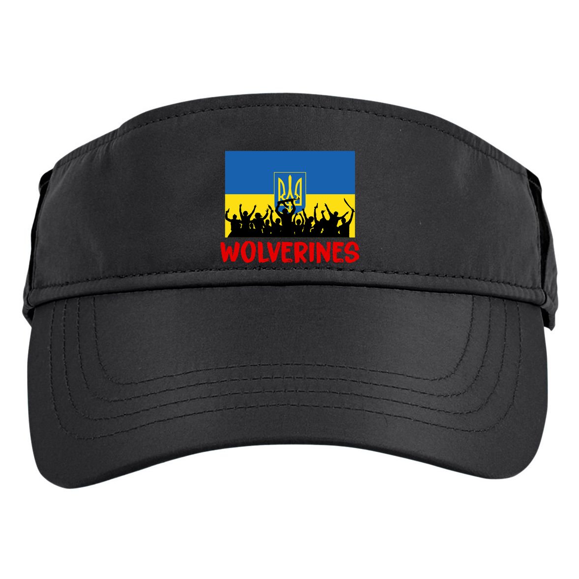 Wolverines Soldier Support Peace Stand Up Adult Drive Performance Visor