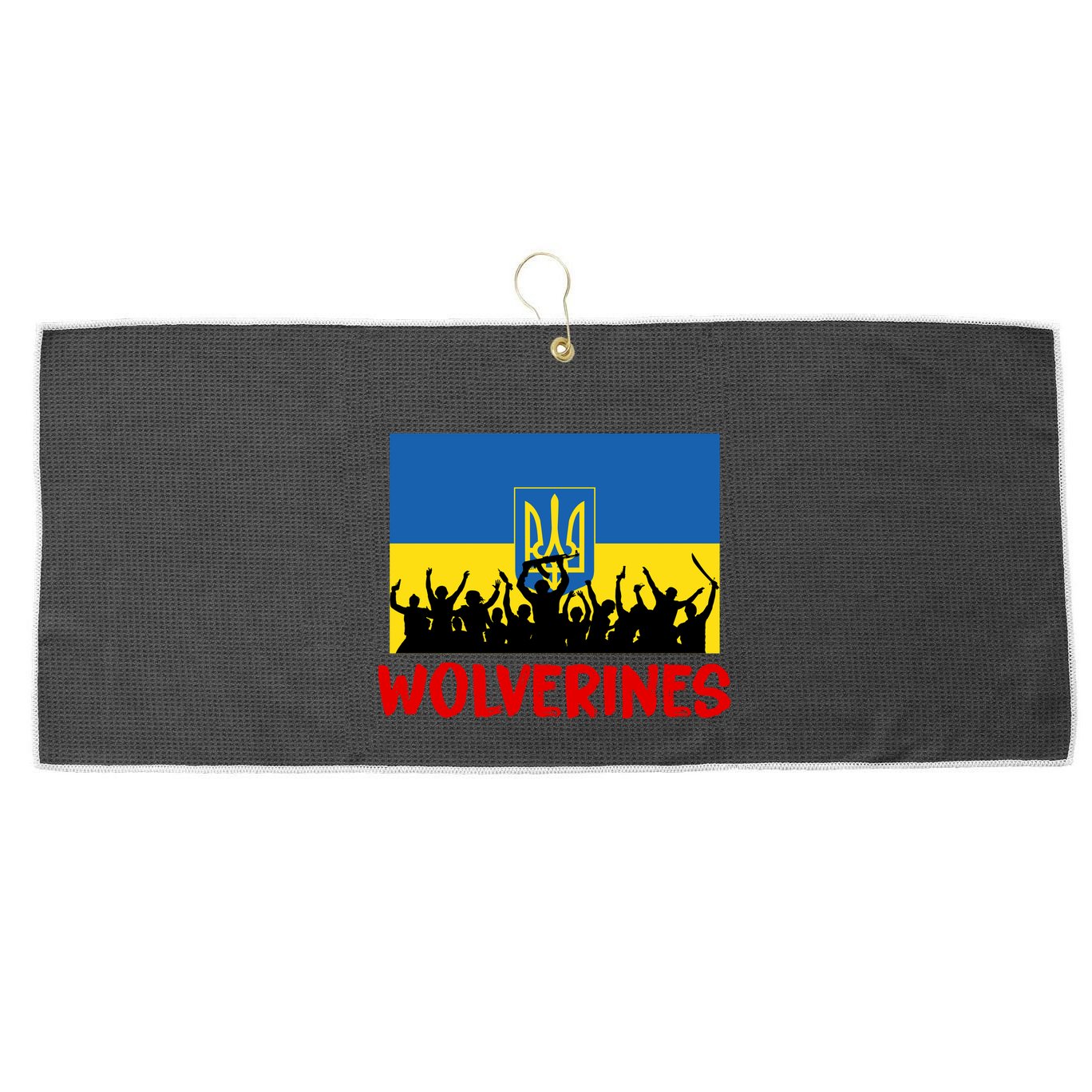 Wolverines Soldier Support Peace Stand Up Large Microfiber Waffle Golf Towel