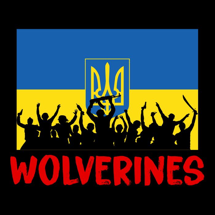 Wolverines Soldier Support Peace Stand Up Cropped Pullover Crew