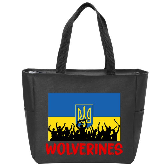 Wolverines Soldier Support Peace Stand Up Zip Tote Bag