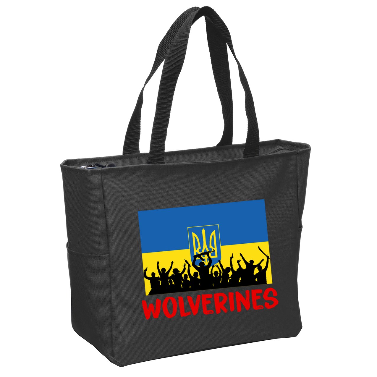 Wolverines Soldier Support Peace Stand Up Zip Tote Bag