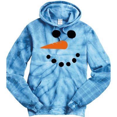 Winter Snowman Snow Face Tie Dye Hoodie