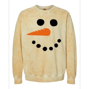 Winter Snowman Snow Face Colorblast Crewneck Sweatshirt