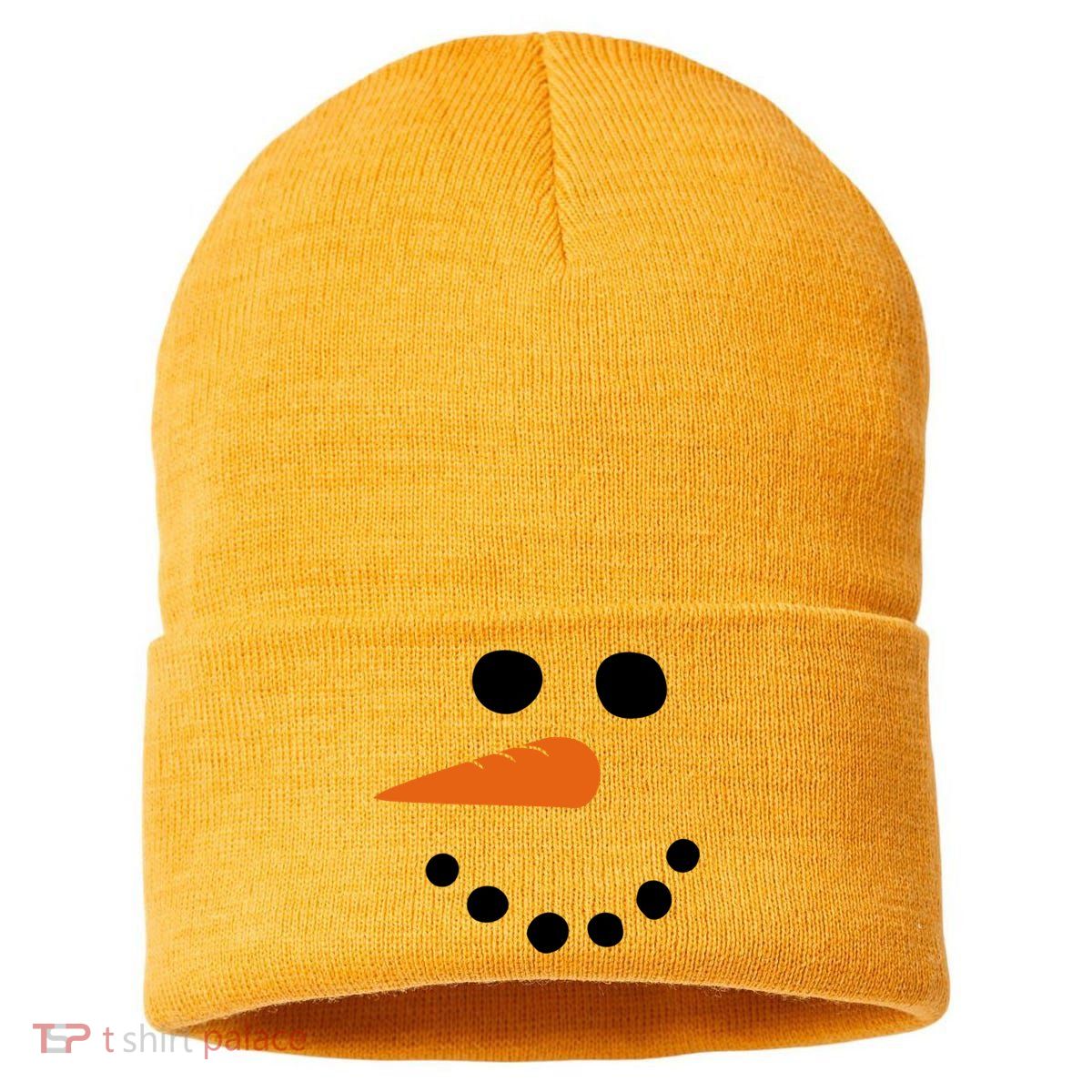 Winter Snowman Snow Face Sustainable Knit Beanie