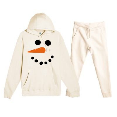 Winter Snowman Snow Face Premium Hooded Sweatsuit Set