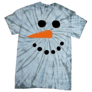 Winter Snowman Snow Face Tie-Dye T-Shirt