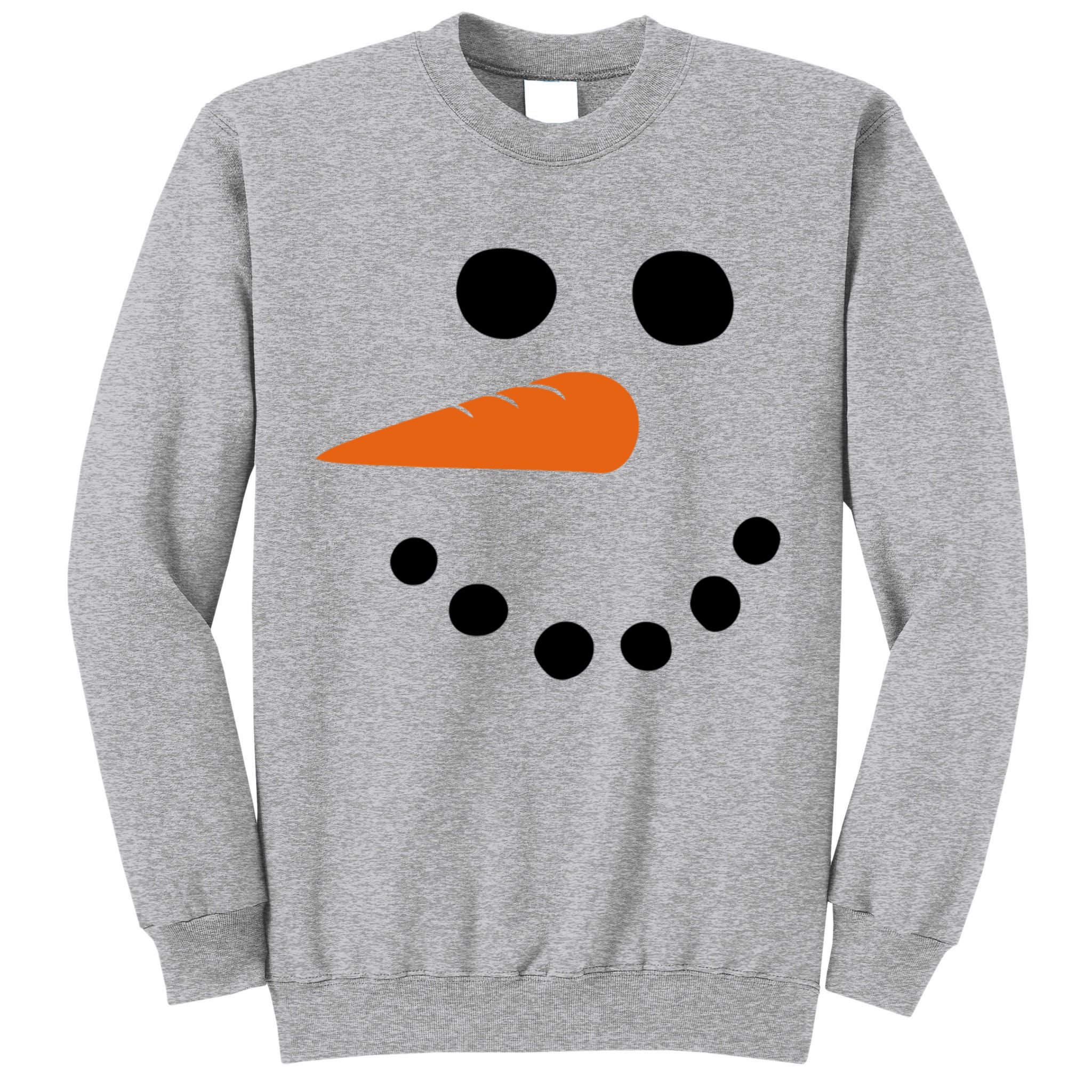 Winter Snowman Snow Face Tall Sweatshirt