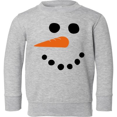 Winter Snowman Snow Face Toddler Sweatshirt