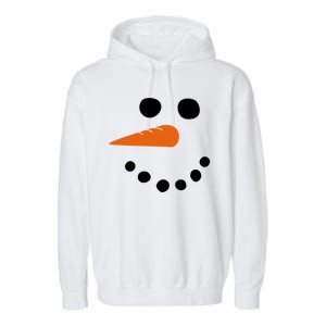 Winter Snowman Snow Face Garment-Dyed Fleece Hoodie