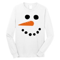 Winter Snowman Snow Face Long Sleeve Shirt