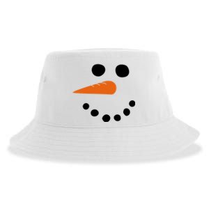 Winter Snowman Snow Face Sustainable Bucket Hat