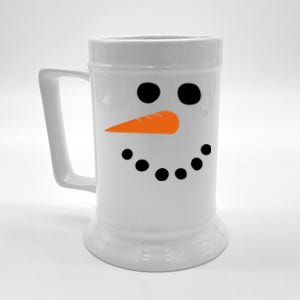 Winter Snowman Snow Face Beer Stein