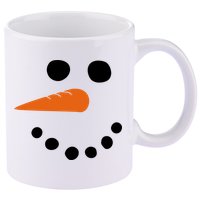 Winter Snowman Snow Face 11oz C Handle Ceramic Mug