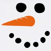 Winter Snowman Snow Face Flatbill Hat