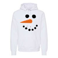 Winter Snowman Snow Face Premium Hoodie