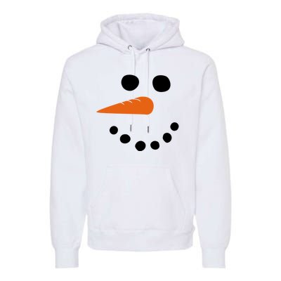 Winter Snowman Snow Face Premium Hoodie