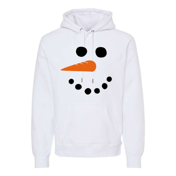 Winter Snowman Snow Face Premium Hoodie