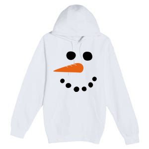 Winter Snowman Snow Face Premium Pullover Hoodie