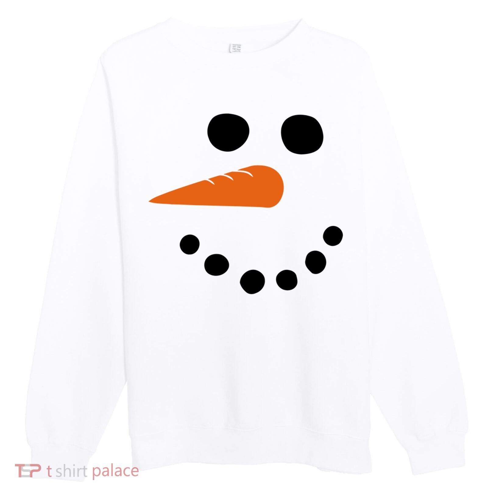 Winter Snowman Snow Face Premium Crewneck Sweatshirt