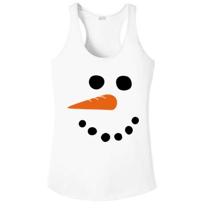 Winter Snowman Snow Face Ladies PosiCharge Competitor Racerback Tank