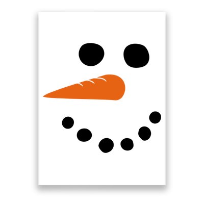 Winter Snowman Snow Face Poster