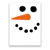 Winter Snowman Snow Face Poster