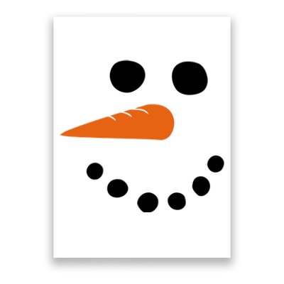 Winter Snowman Snow Face Poster