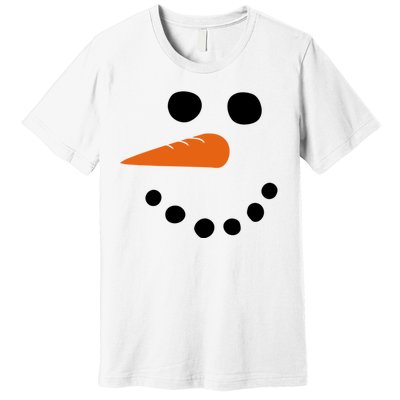 Winter Snowman Snow Face Premium T-Shirt