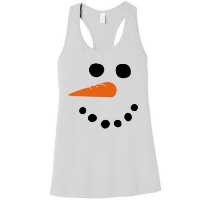 Winter Snowman Snow Face Women's Racerback Tank