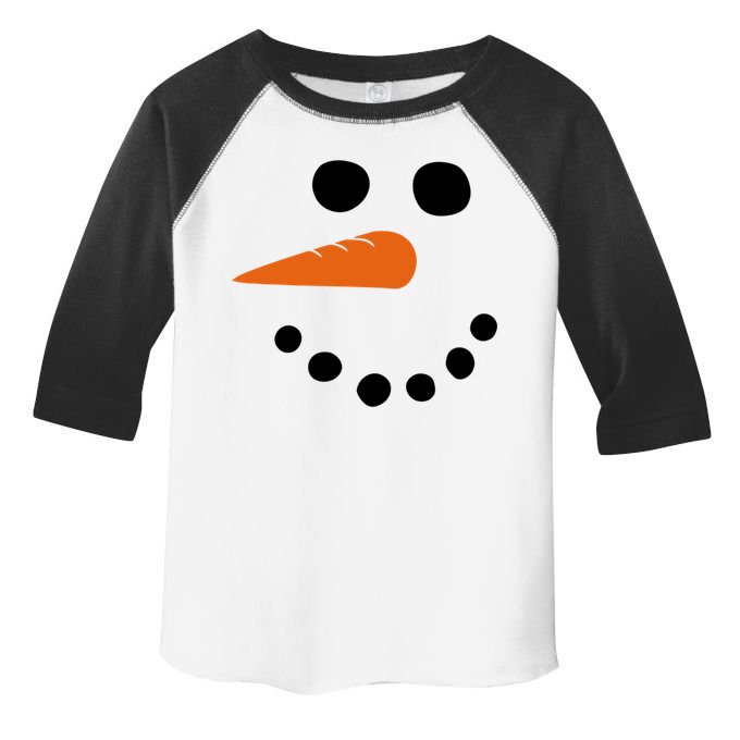 Winter Snowman Snow Face Toddler Fine Jersey T-Shirt