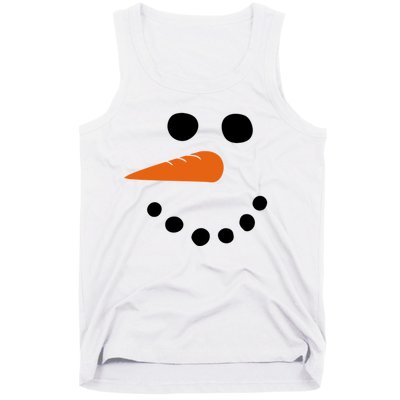 Winter Snowman Snow Face Tank Top