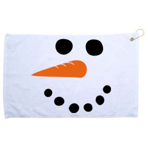 Winter Snowman Snow Face Grommeted Golf Towel