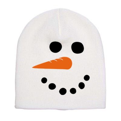 Winter Snowman Snow Face Short Acrylic Beanie