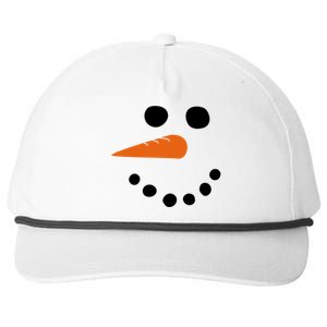 Winter Snowman Snow Face Snapback Five-Panel Rope Hat