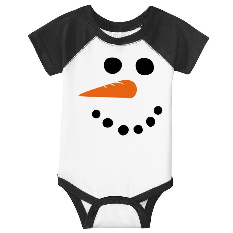 Winter Snowman Snow Face Infant Baby Jersey Bodysuit