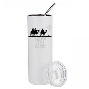 Wise Still Seek Him Christian Christmas Jesus Design Stainless Steel Tumbler