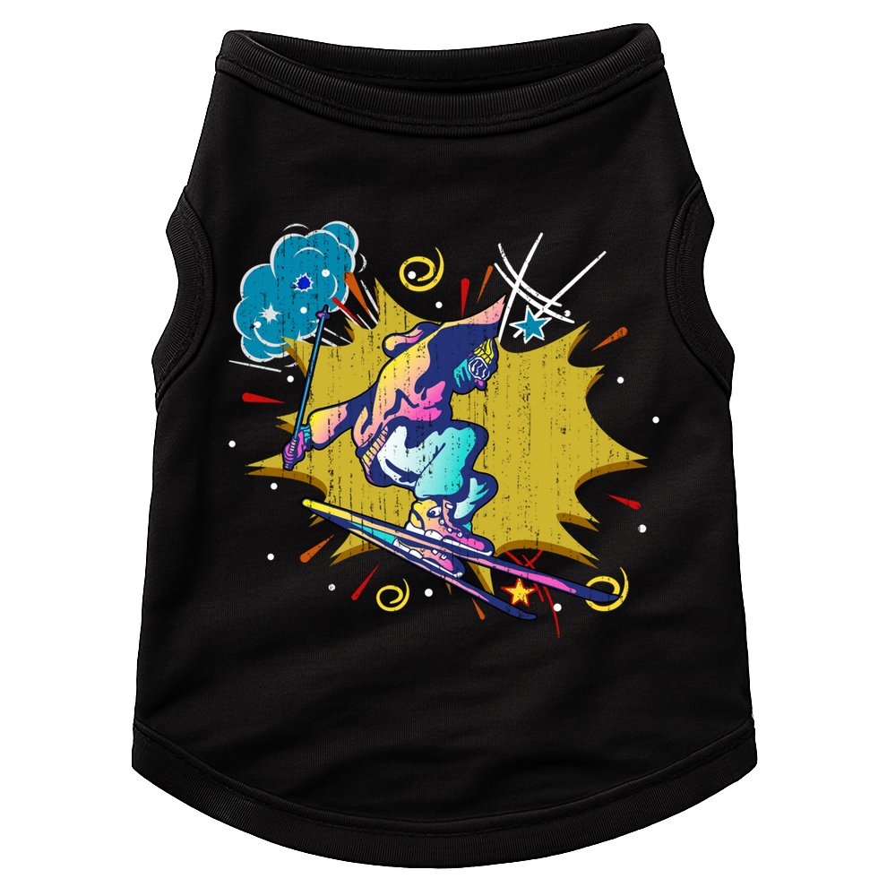 Winter Sports Ski Instructor Skier Skiing Lover Ski Gift Doggie Tank