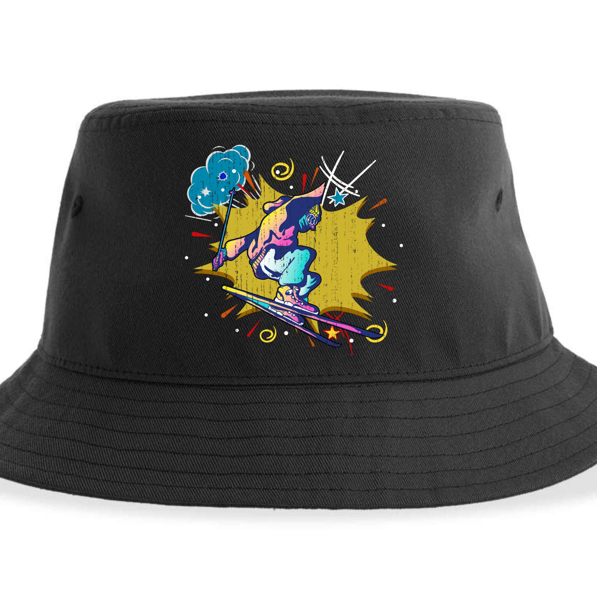 Winter Sports Ski Instructor Skier Skiing Lover Ski Gift Sustainable Bucket Hat